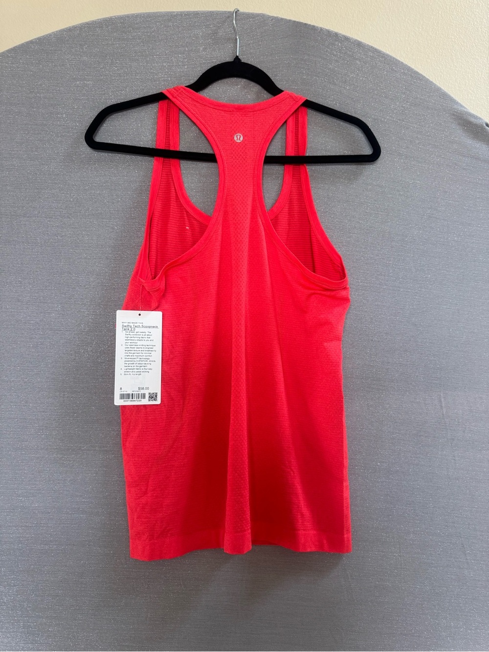lululemon athletica Bright Coral Racerback Tank Top